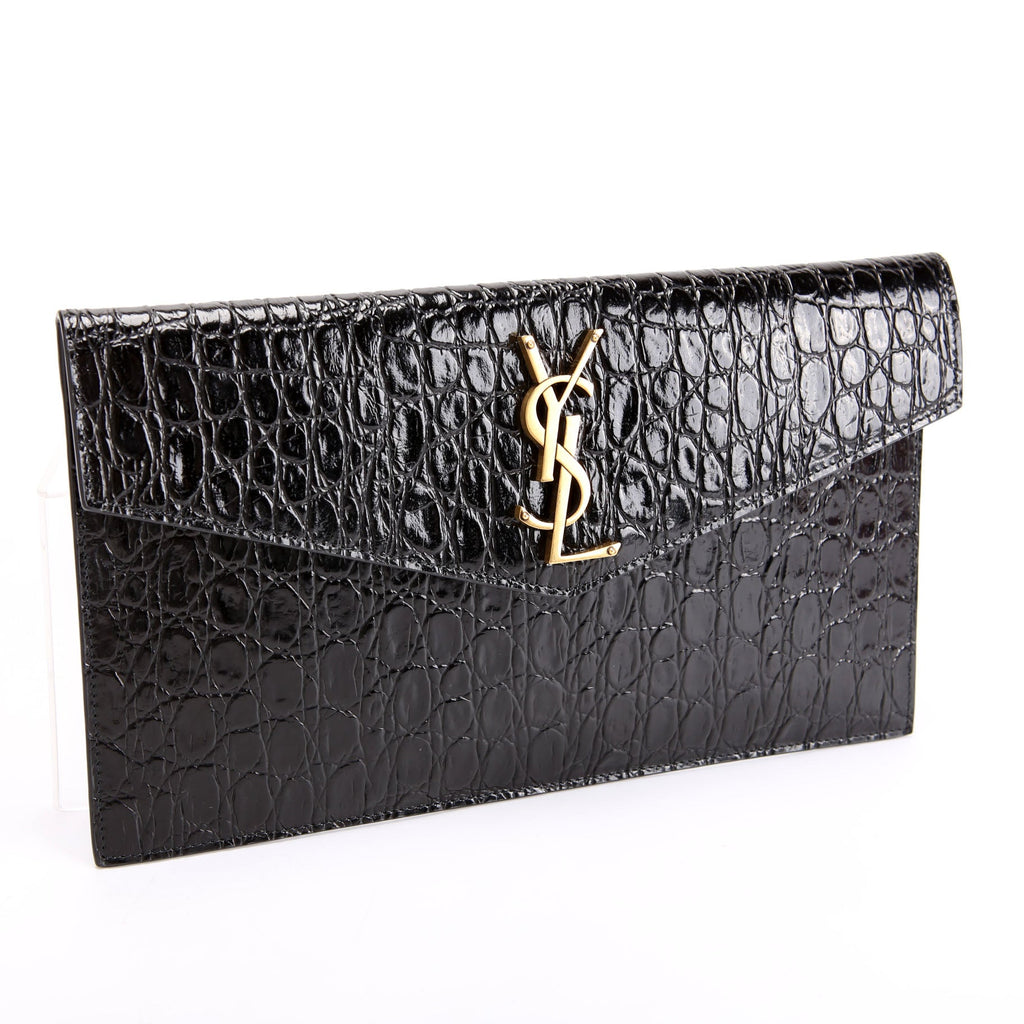 Uptown Pouch Crocodile Embossed 565739 Black