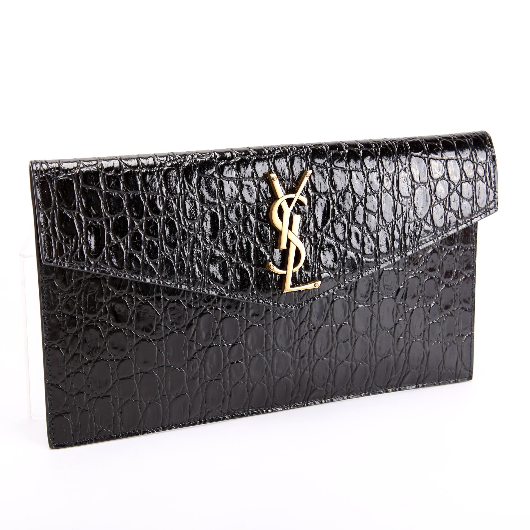 Uptown Pouch Crocodile Embossed 565739 Black