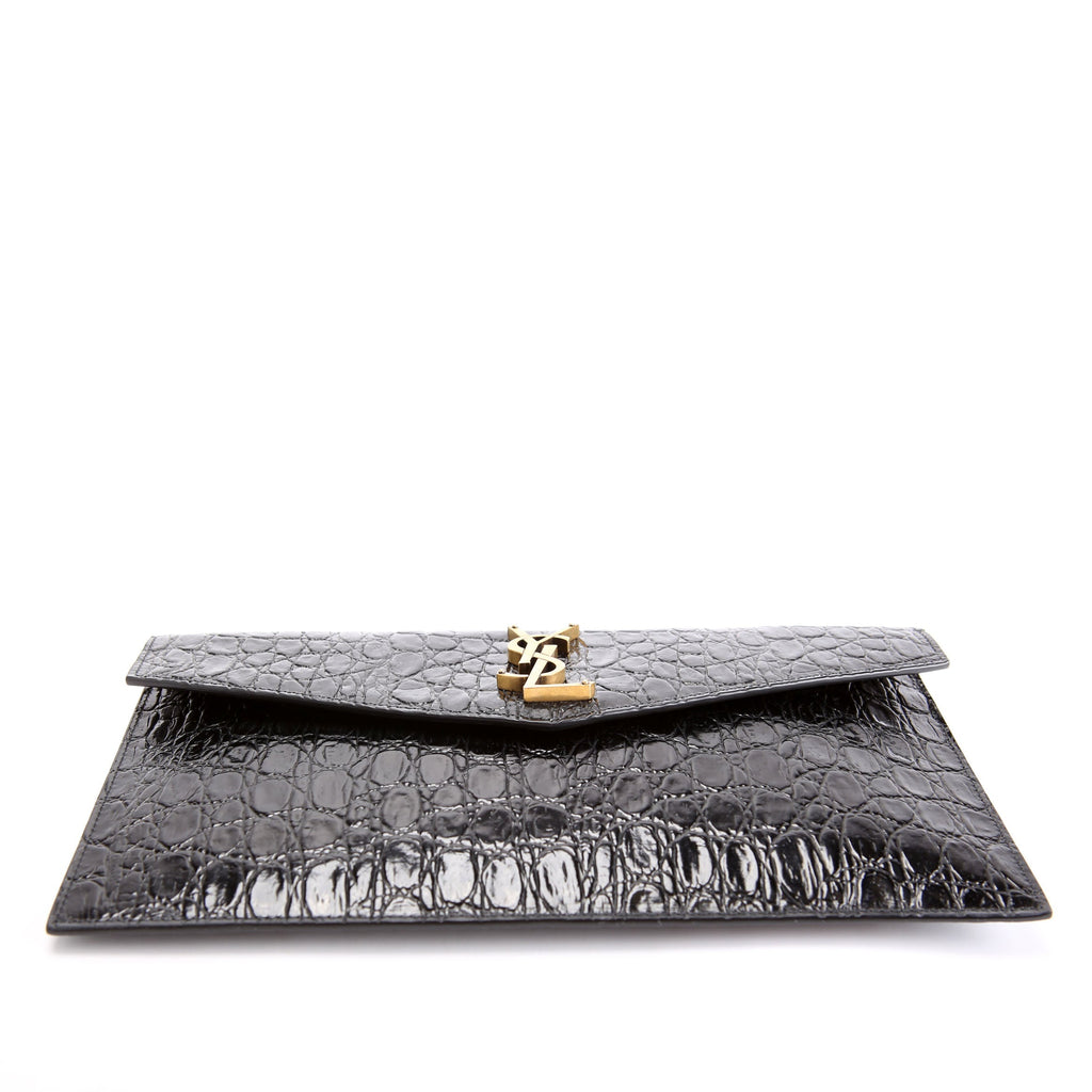 Uptown Pouch Crocodile Embossed 565739 Black