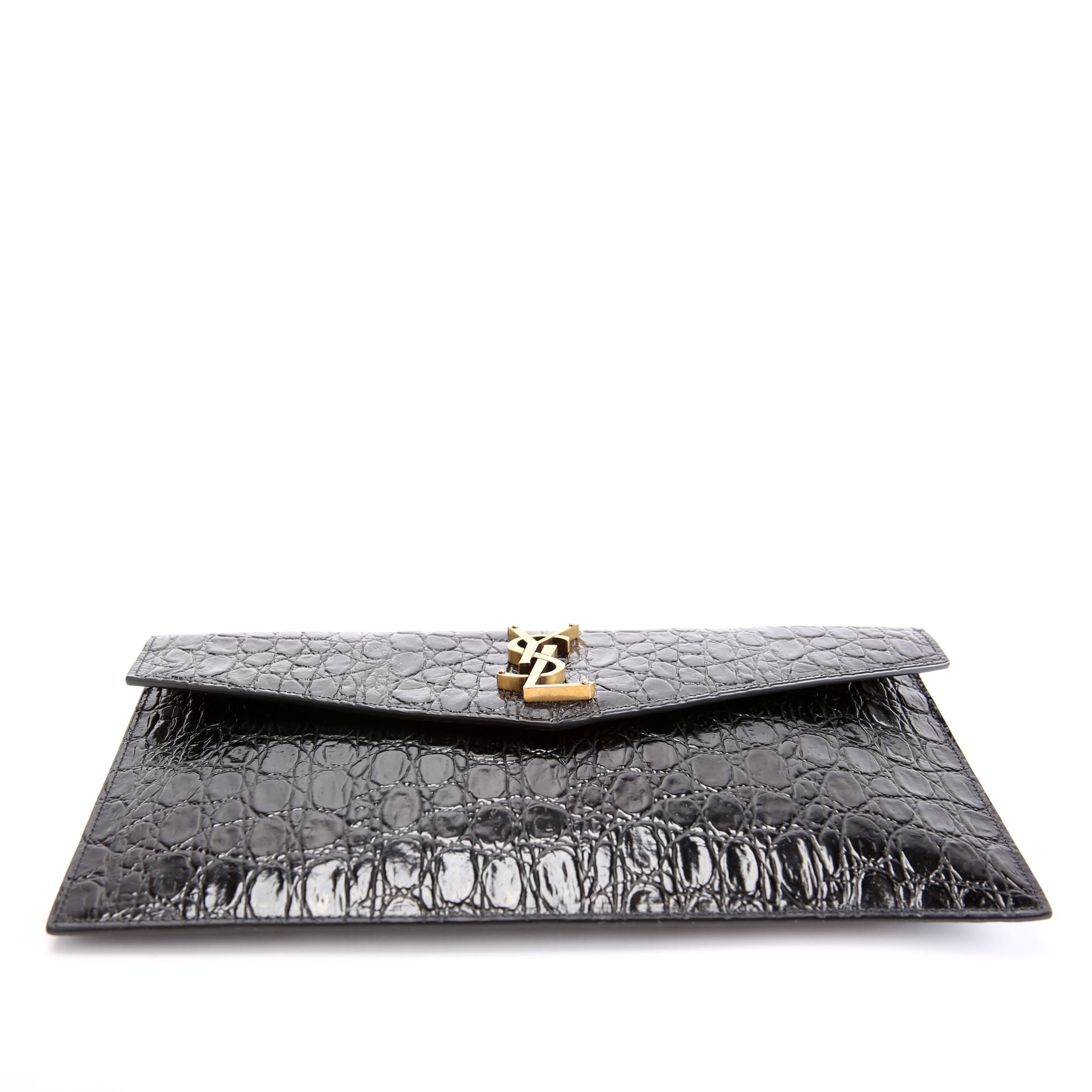 Uptown Pouch Crocodile Embossed 565739 Black