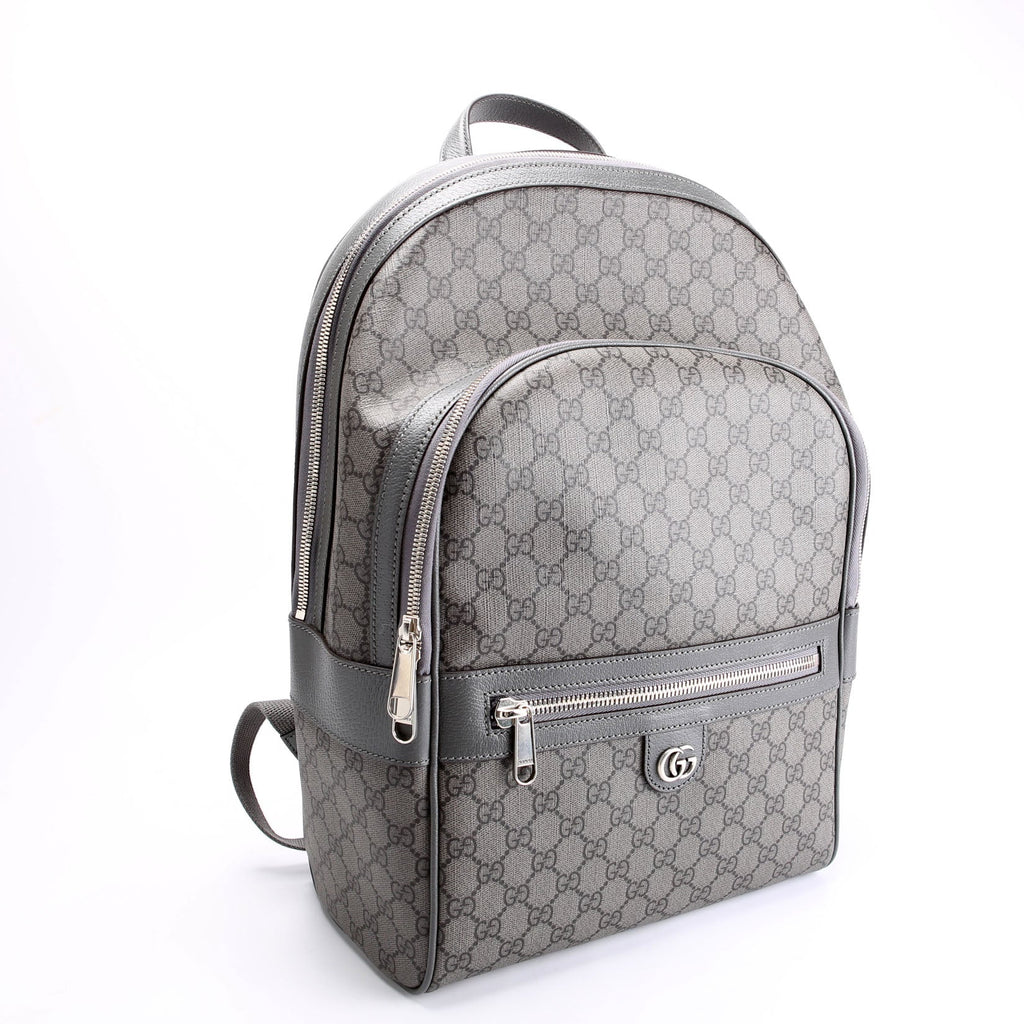 Gucci 821938 GG Supreme Ophidia Medium Backpack Grey