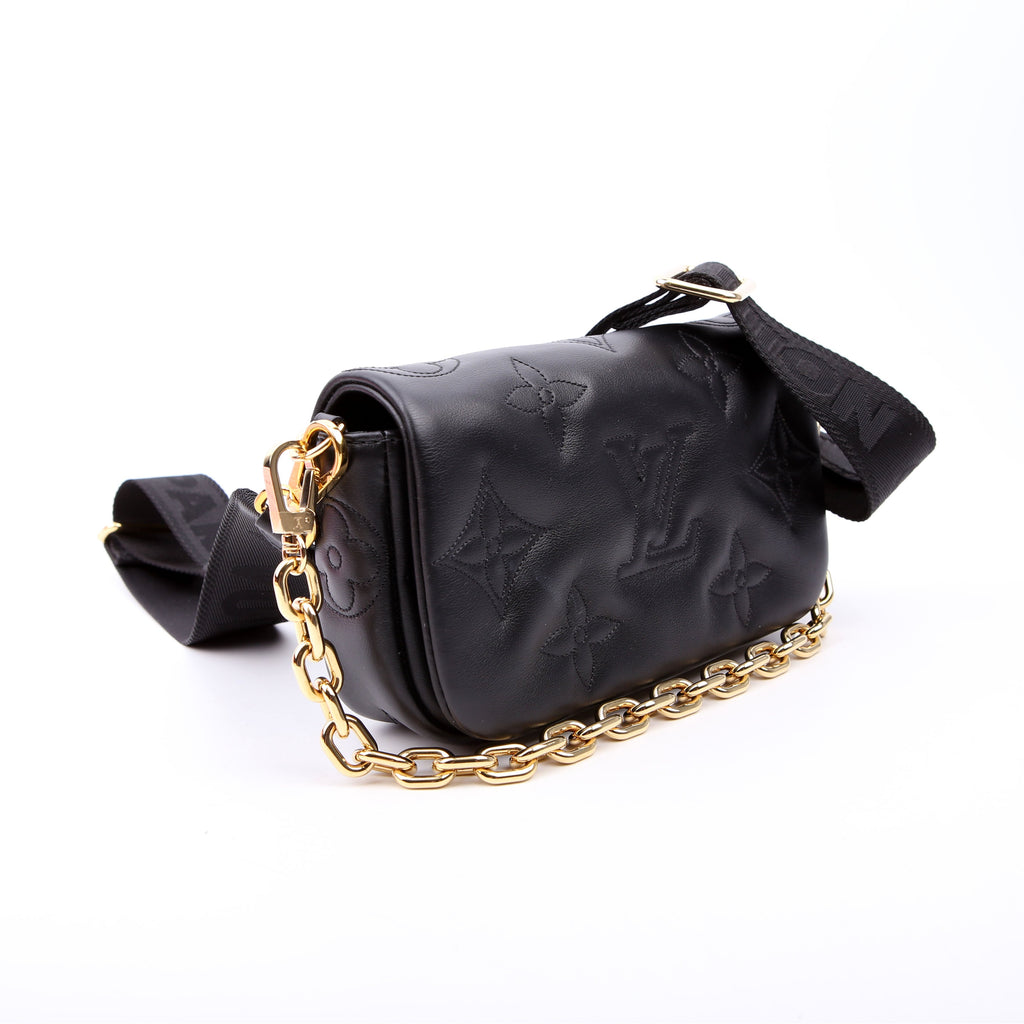 Wallet On Strap Bubblegram Black