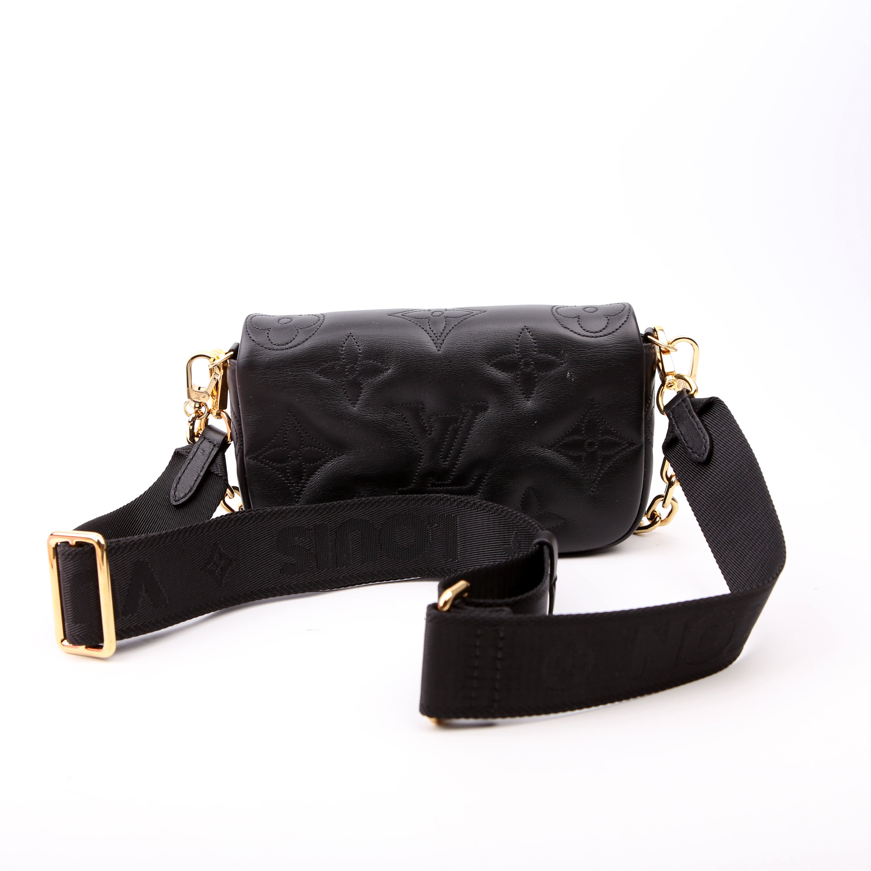 Wallet On Strap Bubblegram Black