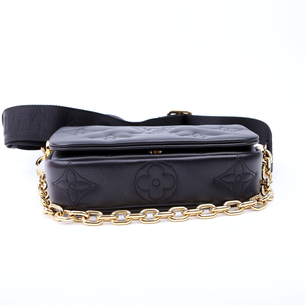 Wallet On Strap Bubblegram Black