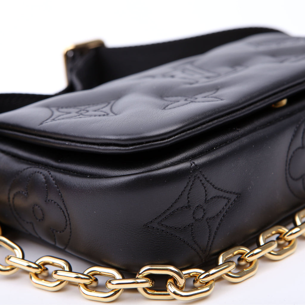 Wallet On Strap Bubblegram Black