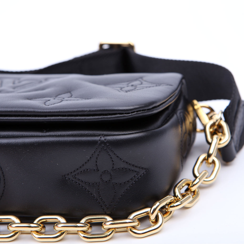 Wallet On Strap Bubblegram Black