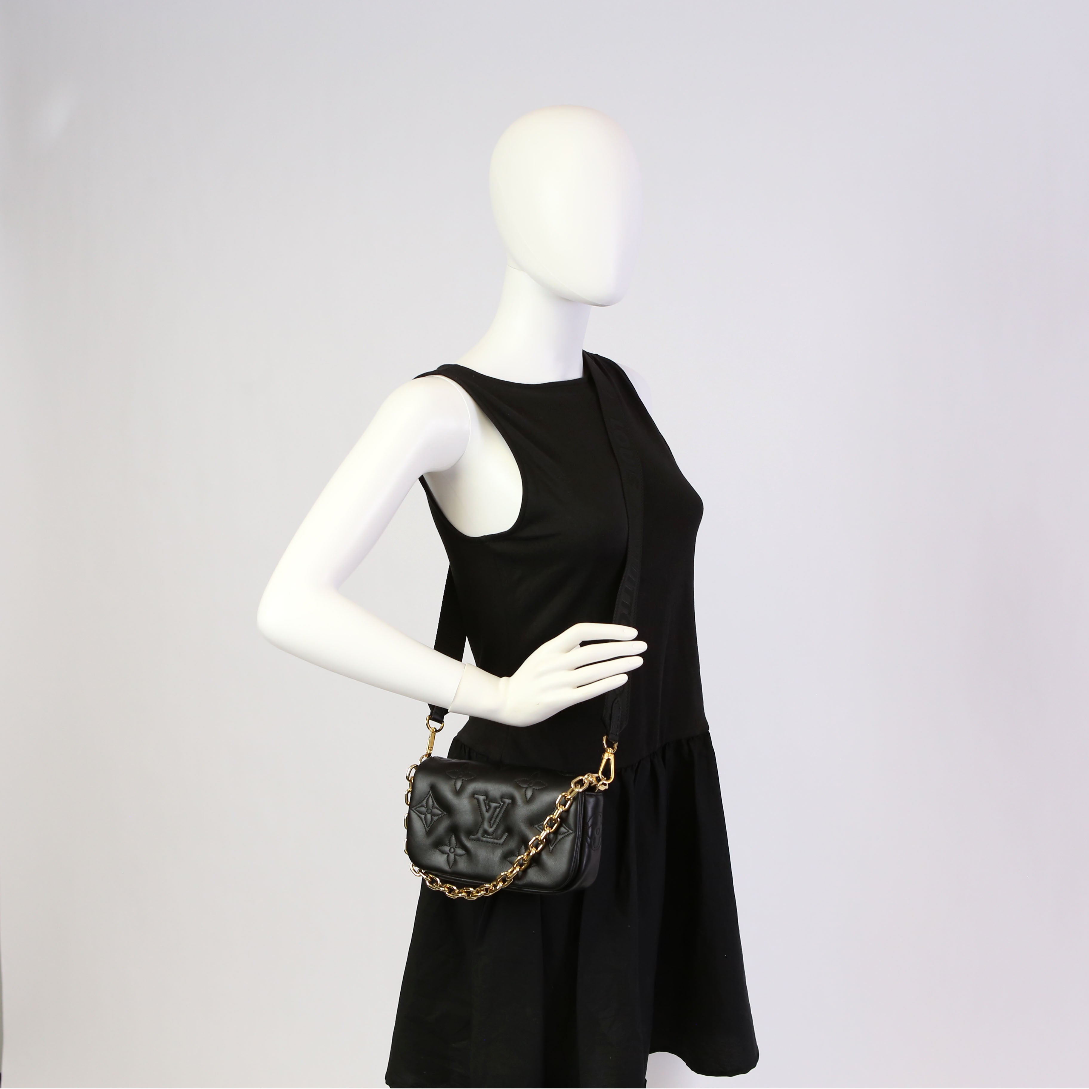 Wallet On Strap Bubblegram Black
