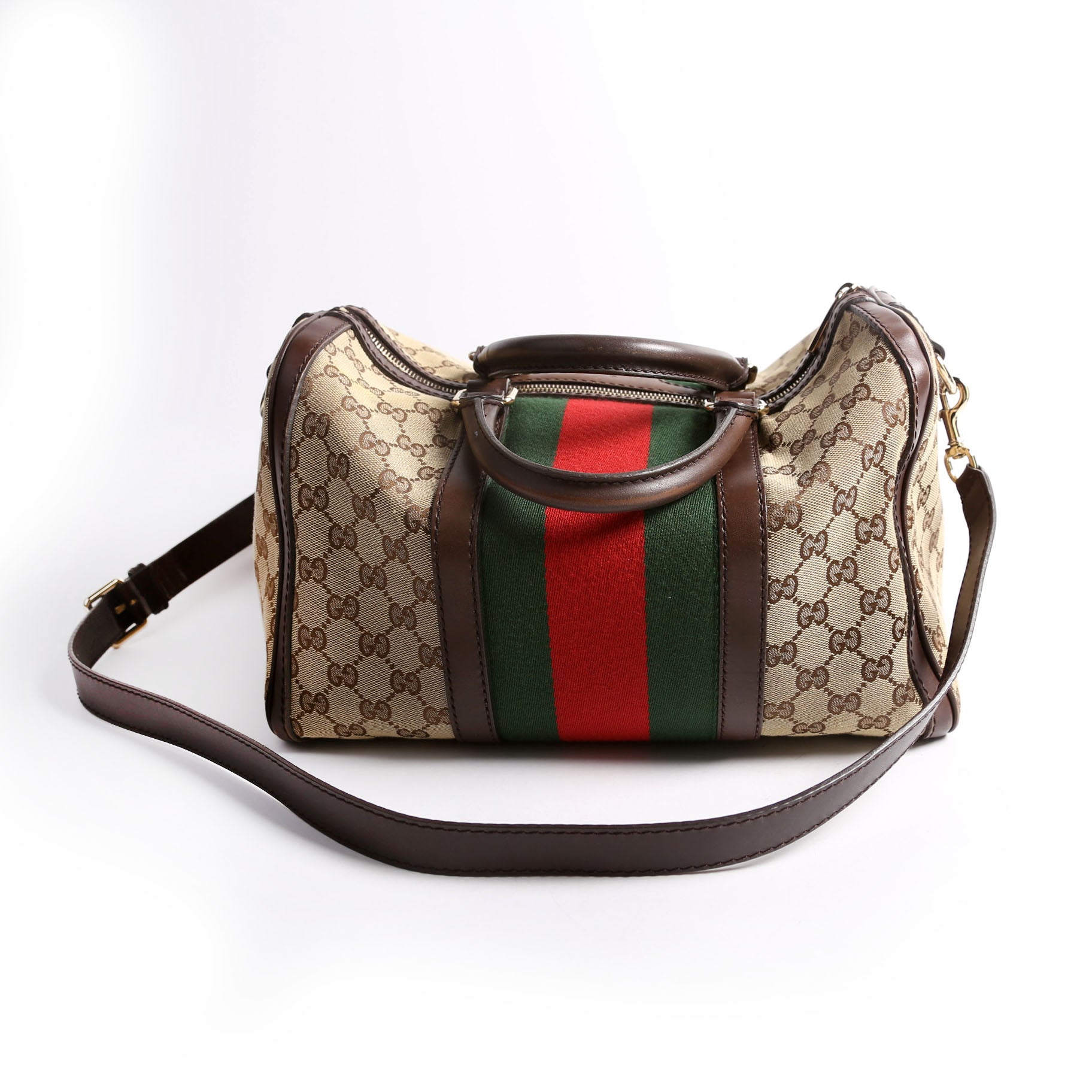 247205 Boston Bag Canvas Brown
