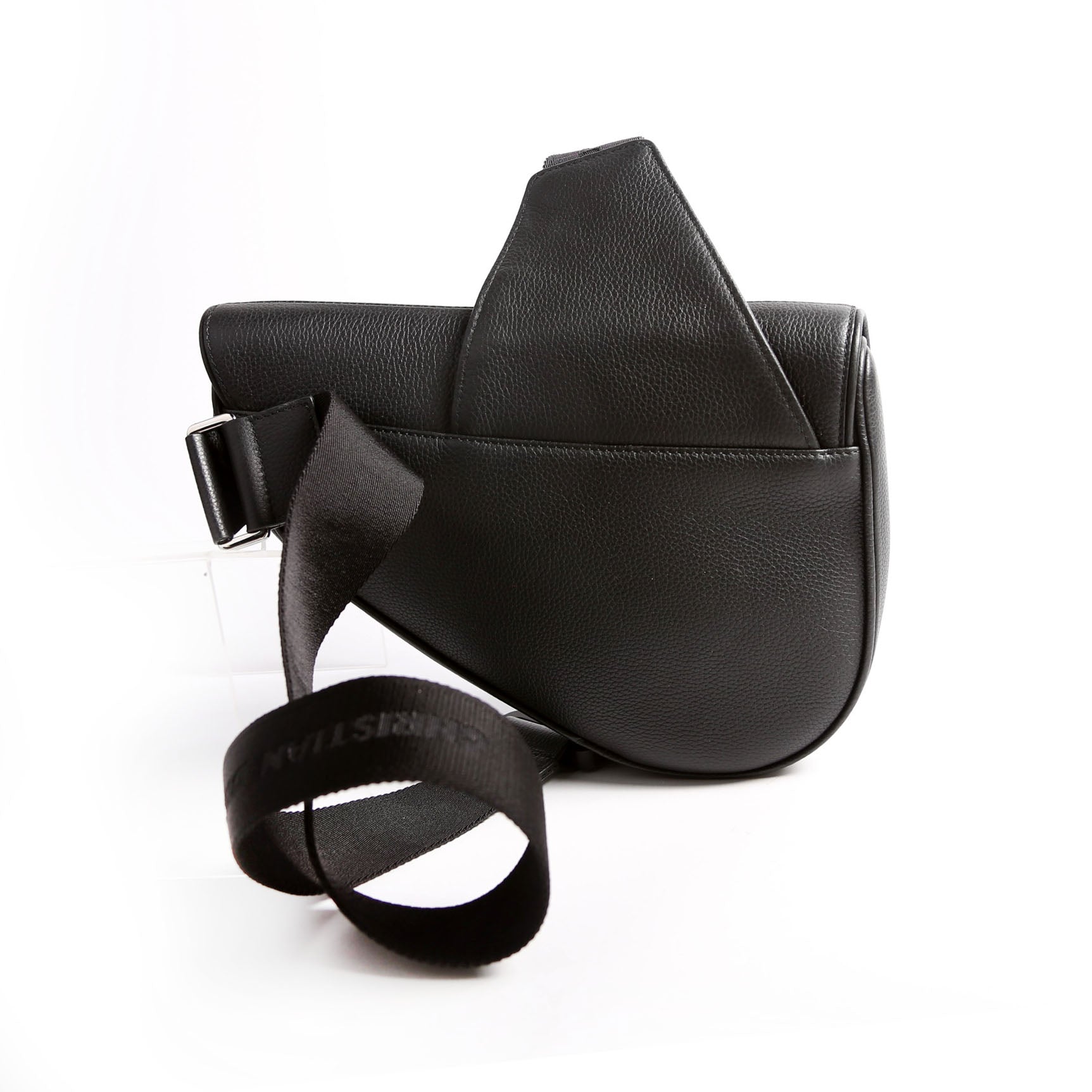 Dior Floral Saddle Crossbody Leather Black