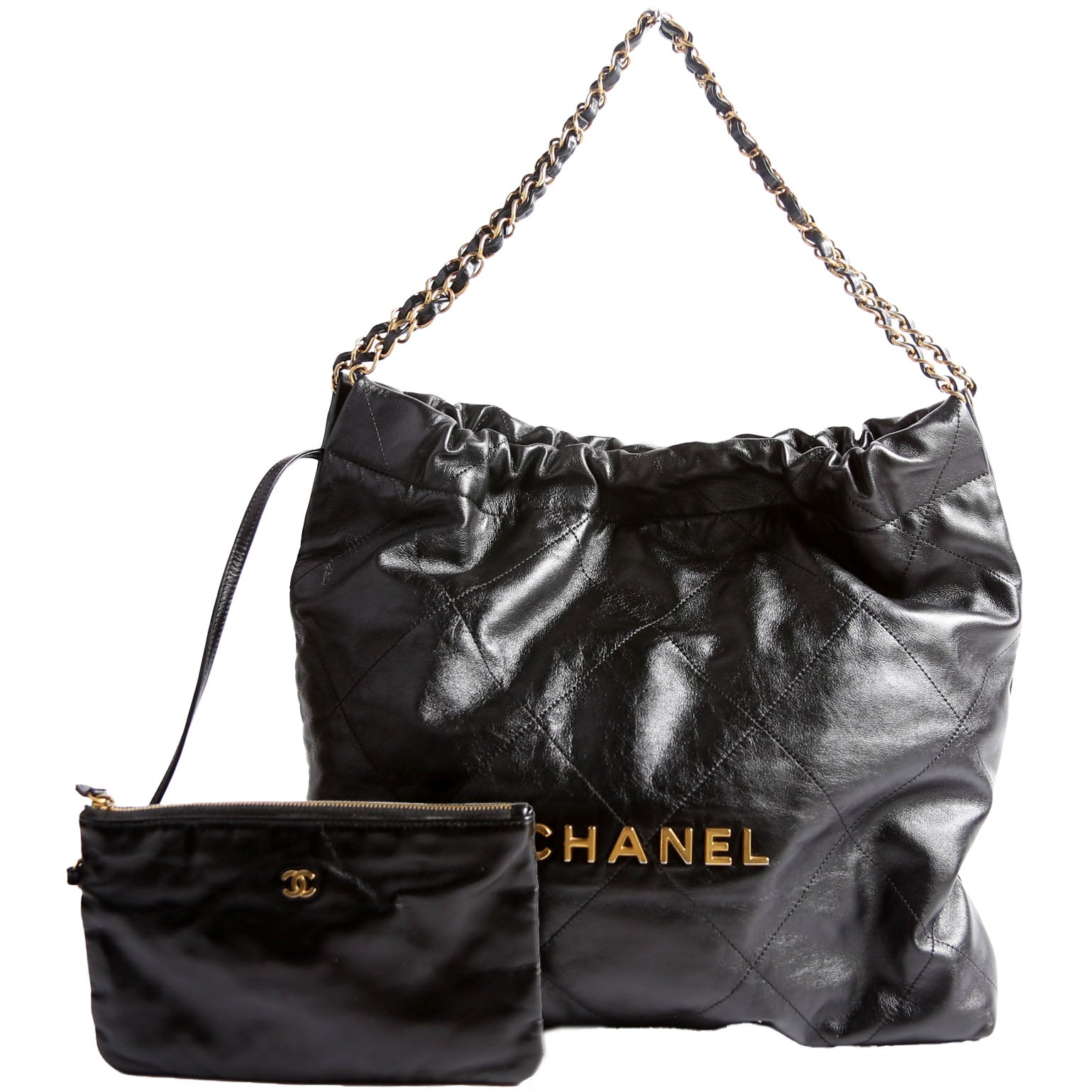 Chanel 22 Quilted Medium Hobo RFID Black