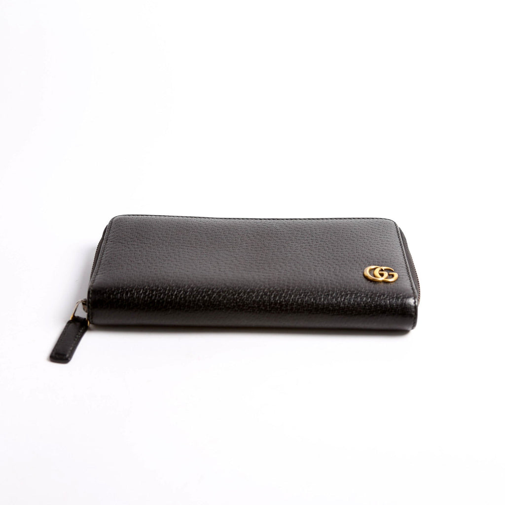 Gucci 428736 GG Marmont Leather Wallet Black