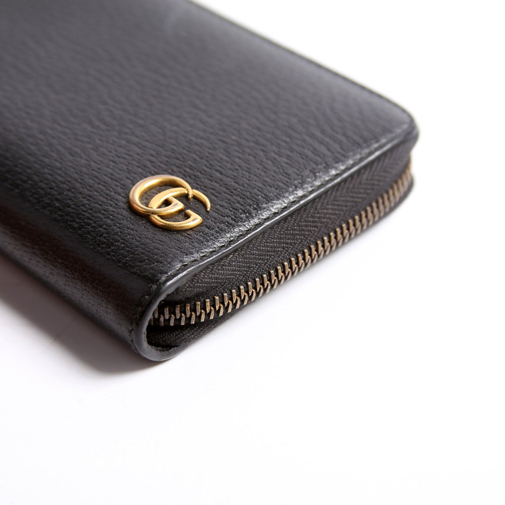 Gucci 428736 GG Marmont Leather Wallet Black