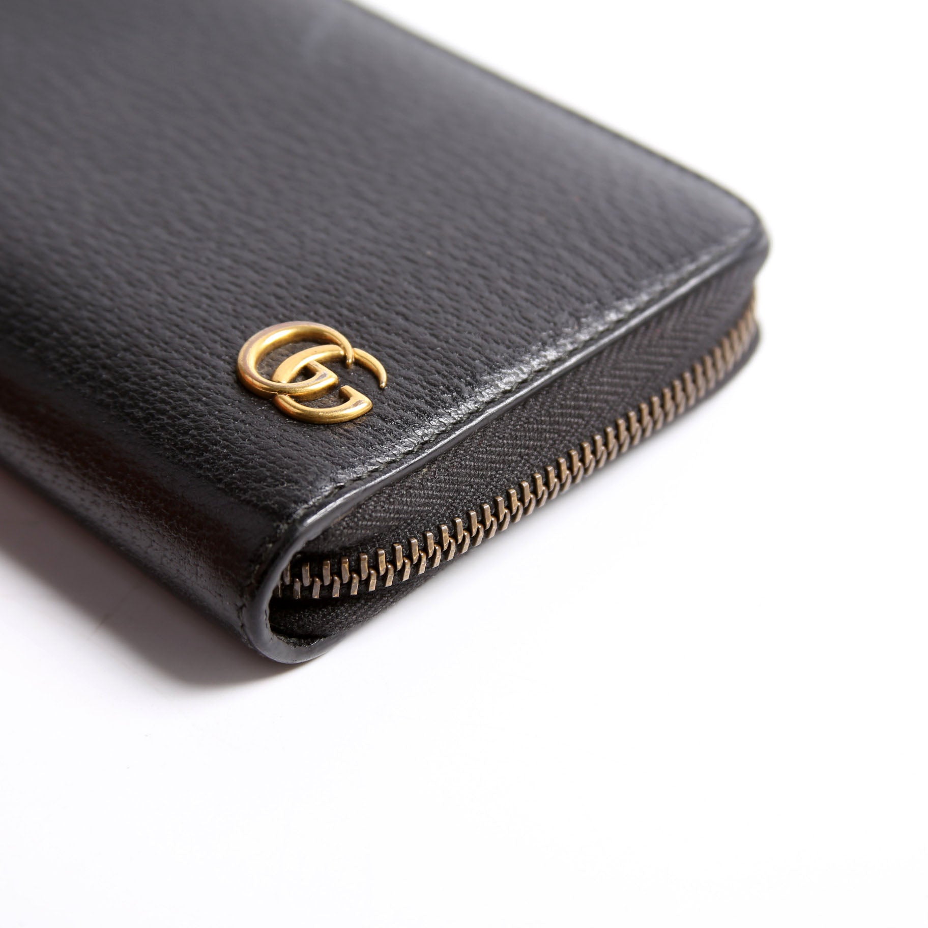 Gucci 428736 GG Marmont Leather Wallet Black