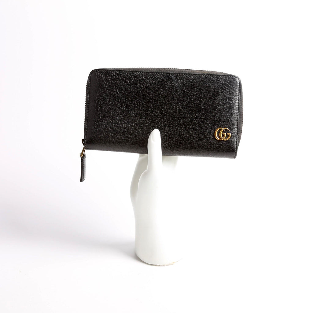 Gucci 428736 GG Marmont Leather Wallet Black
