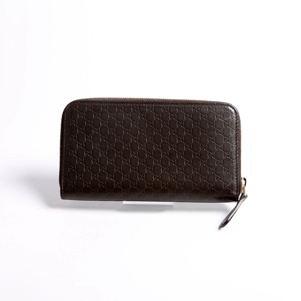 449391 Micro Guccissima Zip Around Wallet Brown