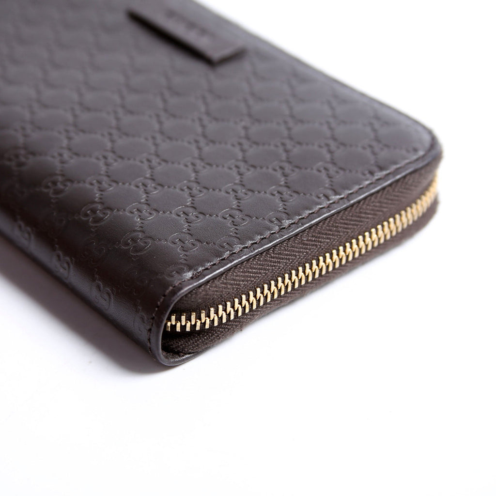 449391 Micro Guccissima Zip Around Wallet Brown