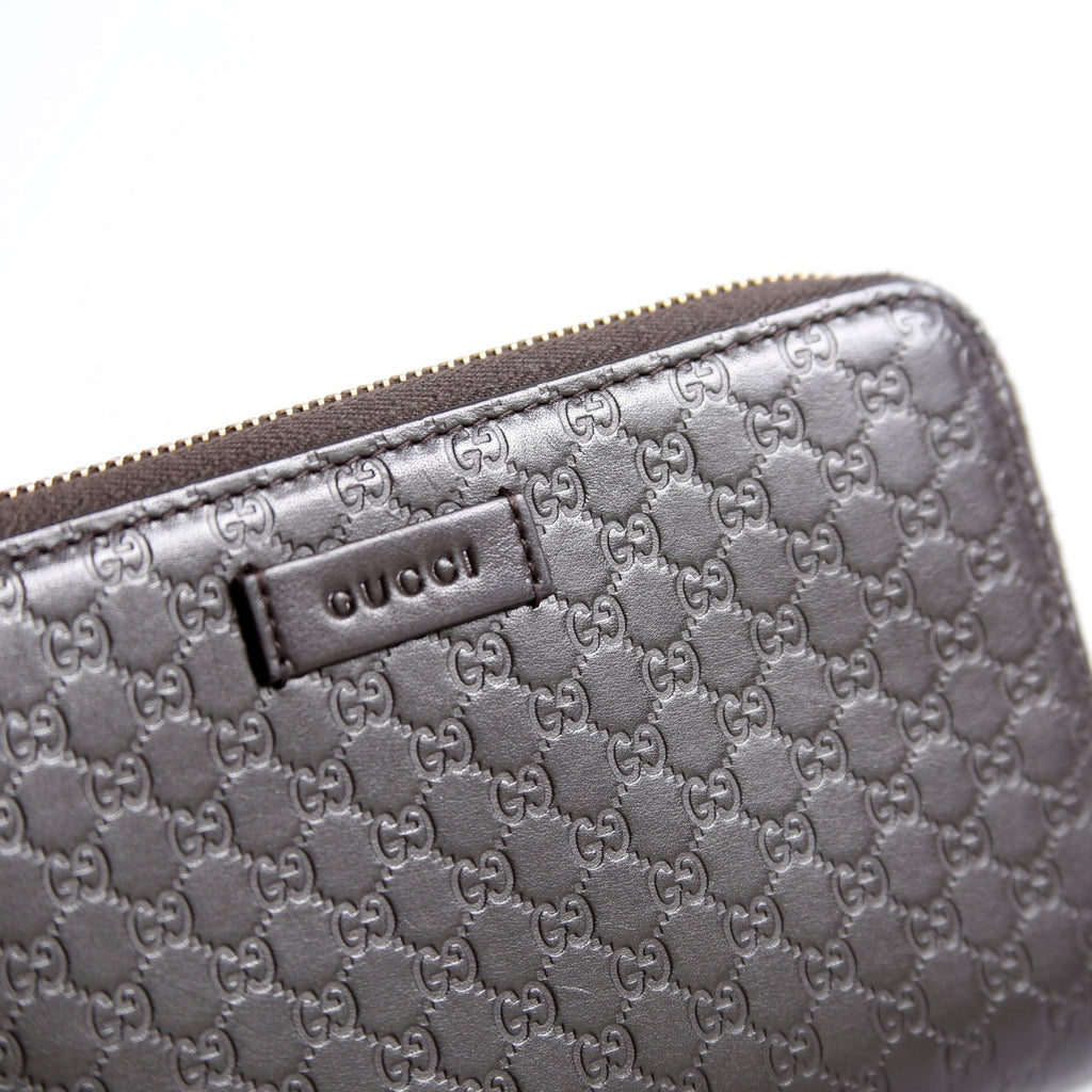 449391 Micro Guccissima Zip Around Wallet Brown