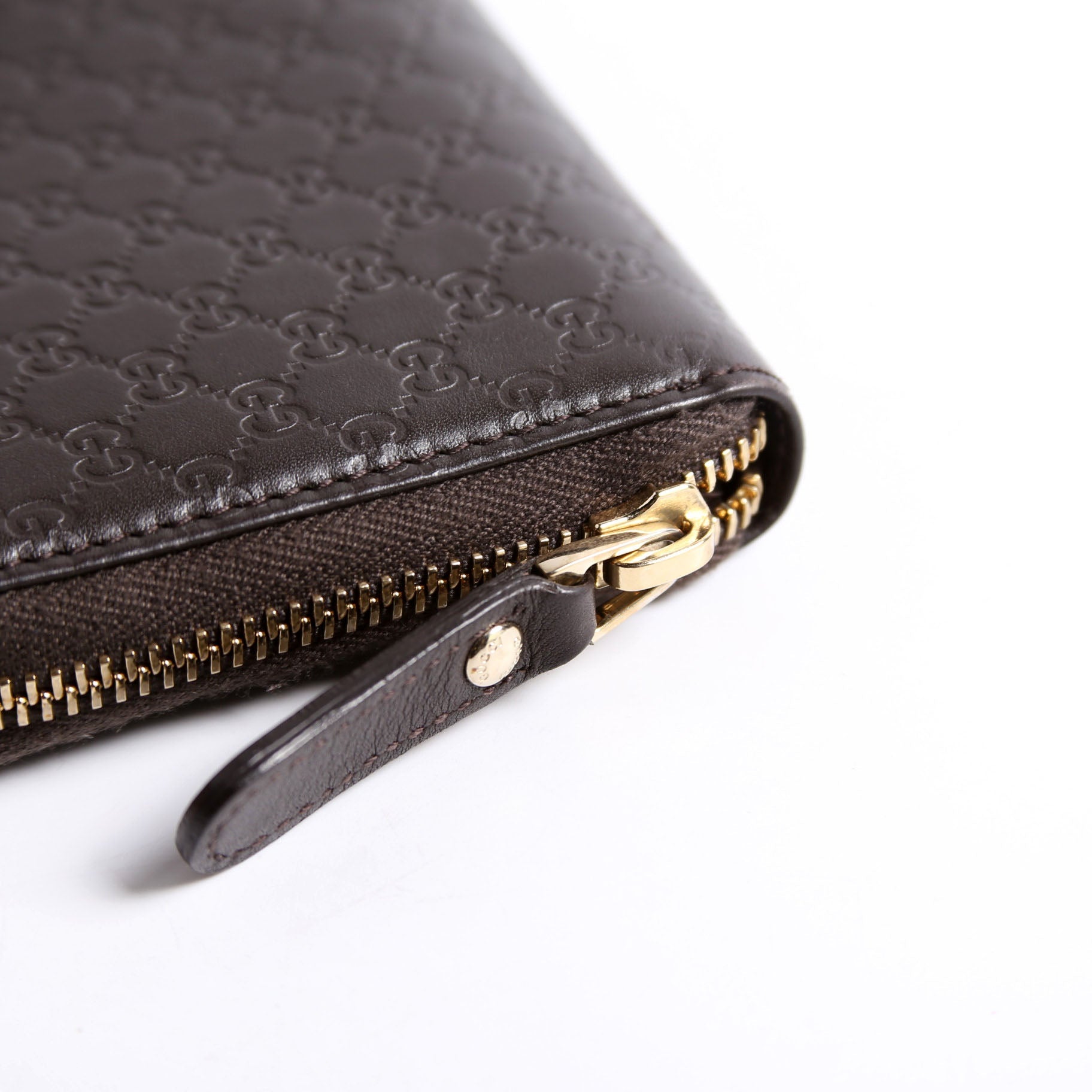 449391 Micro Guccissima Zip Around Wallet Brown