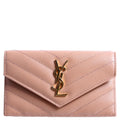 612808 Cassandre Fragments Flap Card Holder Nude