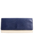 Flore Long Wallet Epi Blue/Cream