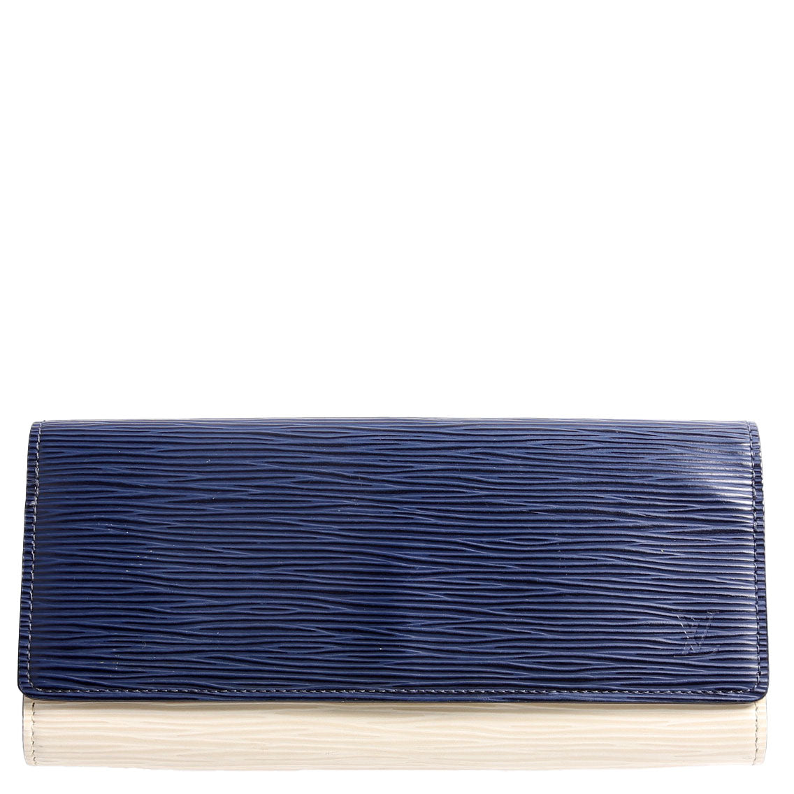 Flore Long Wallet Epi Blue/Cream
