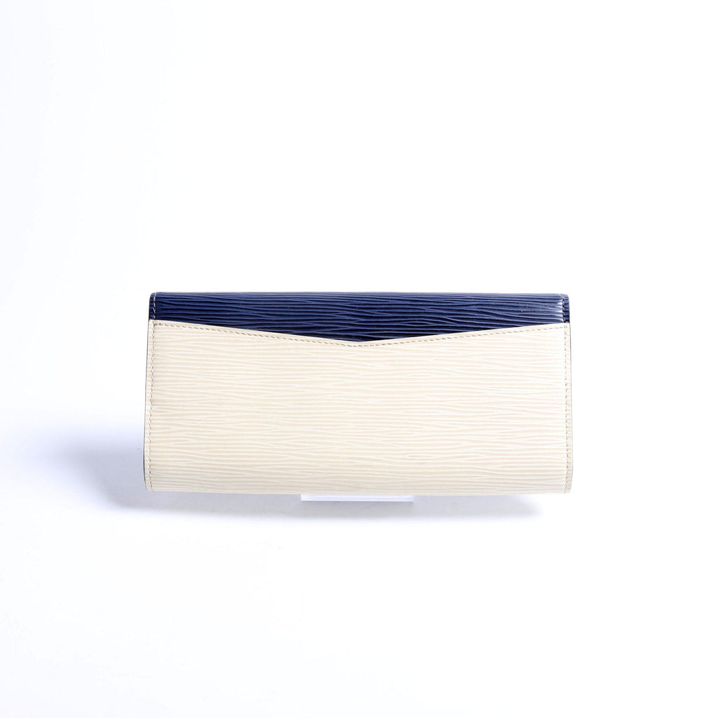 Flore Long Wallet Epi Blue/Cream