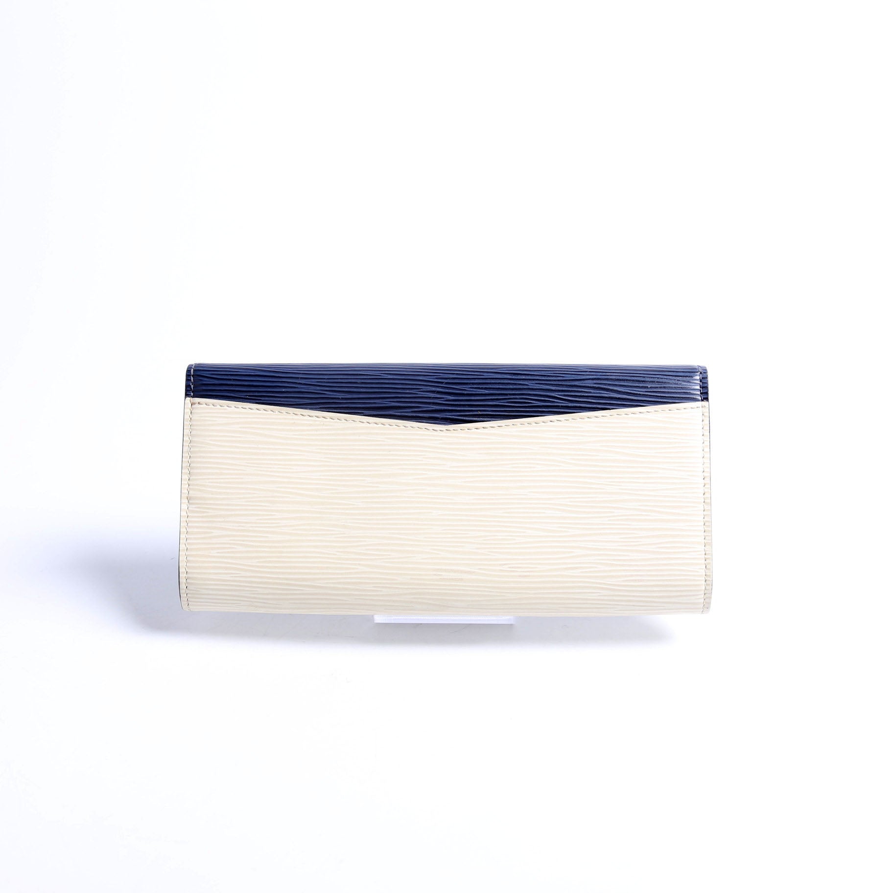 Flore Long Wallet Epi Blue/Cream