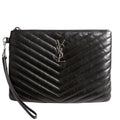 379039 A5 Matelasse Pouch Black