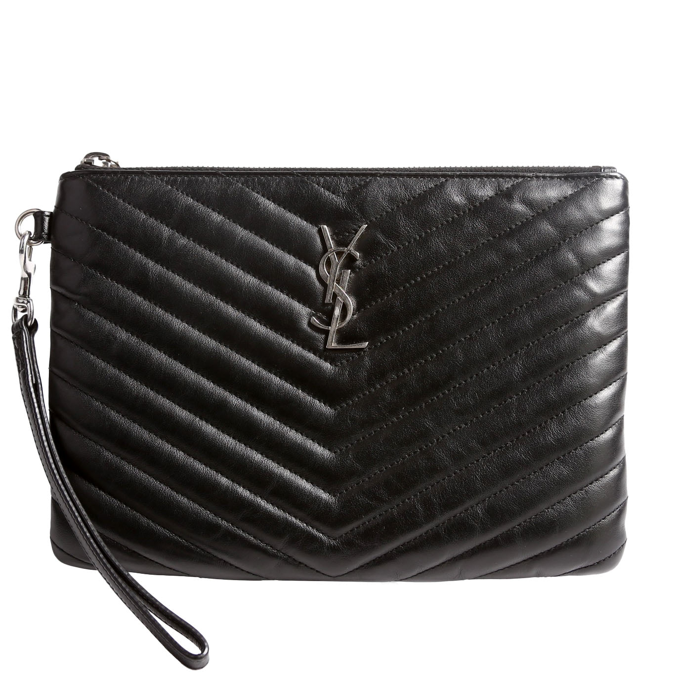 379039 A5 Matelasse Pouch Black