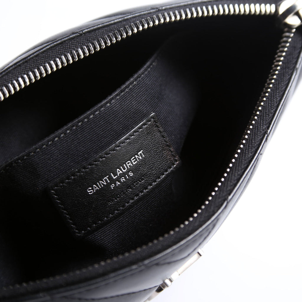 379039 A5 Matelasse Pouch Black