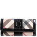 Supernova Check/Patent Leather Continental Wallet