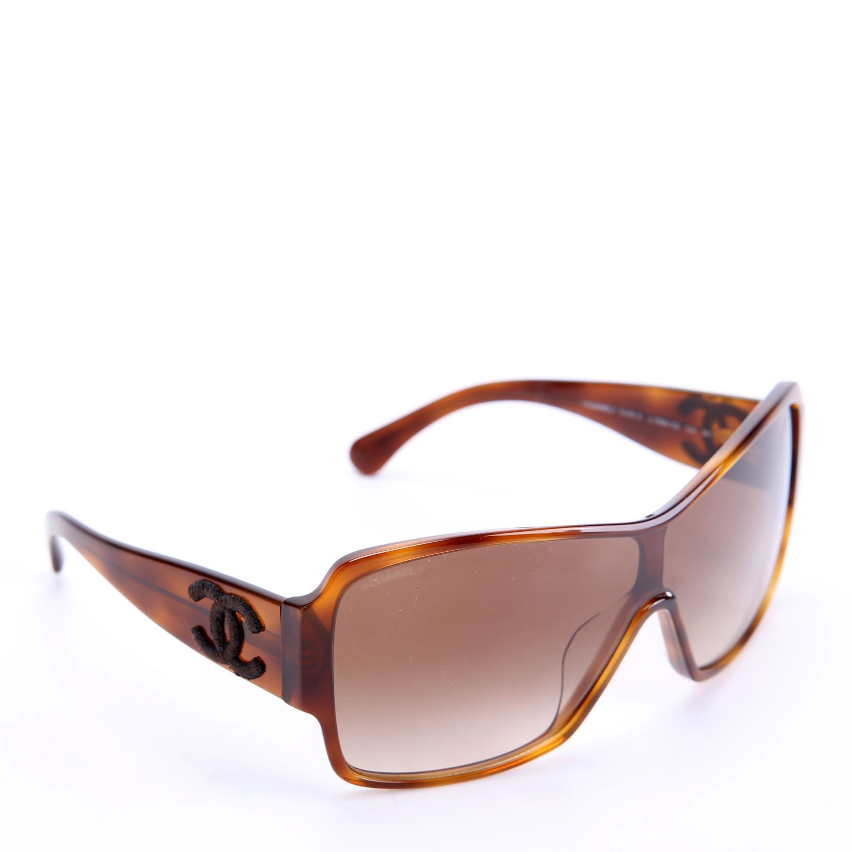5449-A CC Shield Tortoise Sunglasses Brown