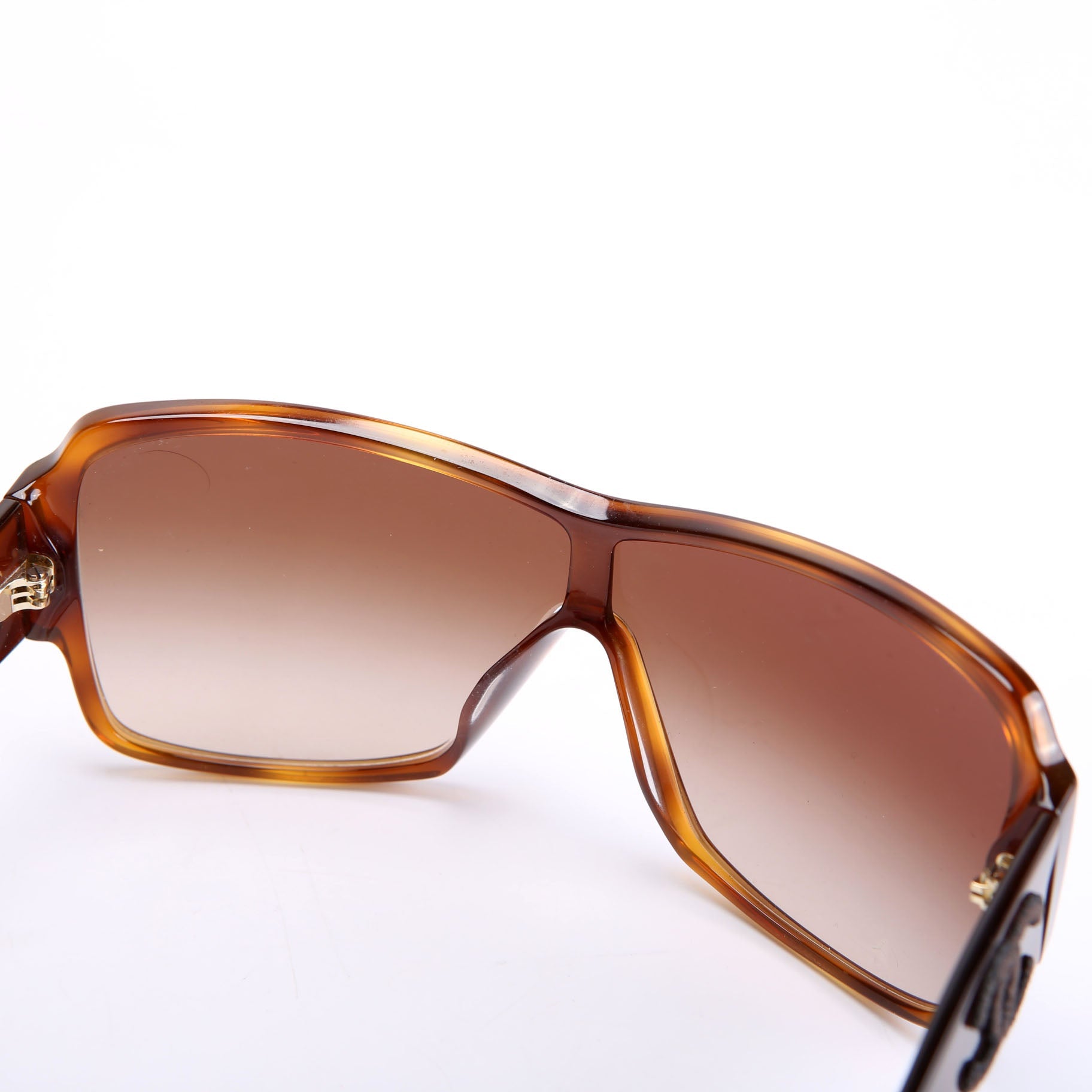 5449-A CC Shield Tortoise Sunglasses Brown