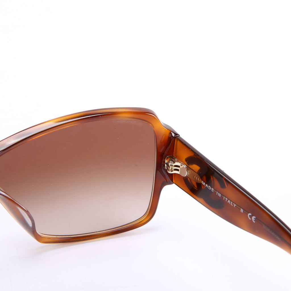 5449-A CC Shield Tortoise Sunglasses Brown