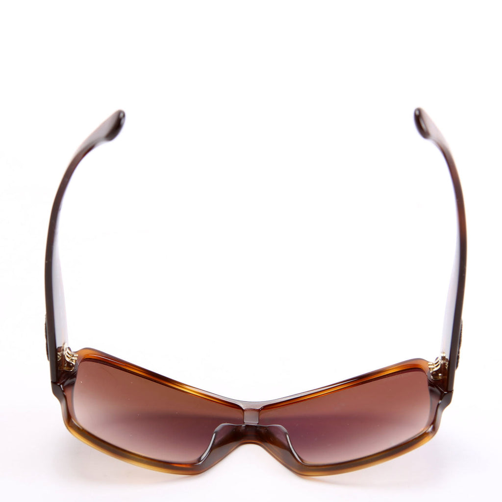 5449-A CC Shield Tortoise Sunglasses Brown