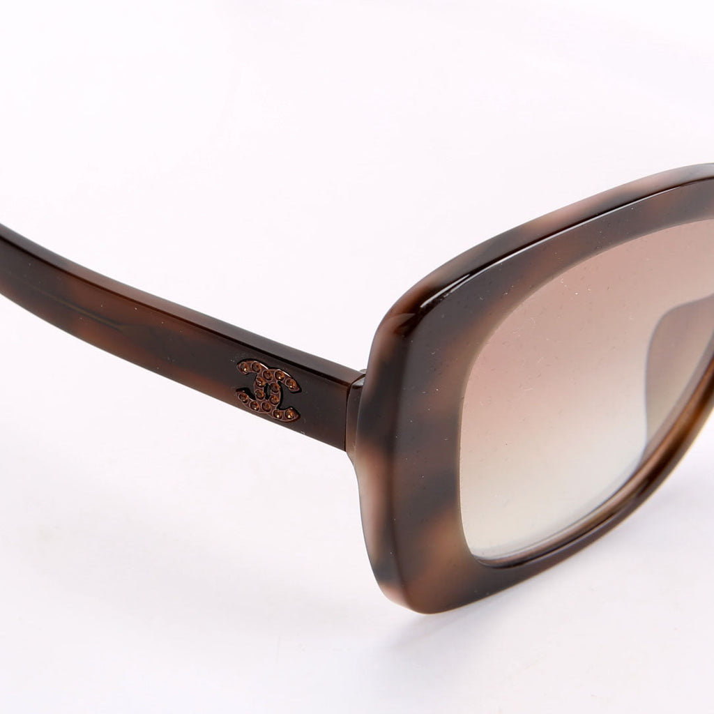 5422-B-A Square Brown Sunglasess