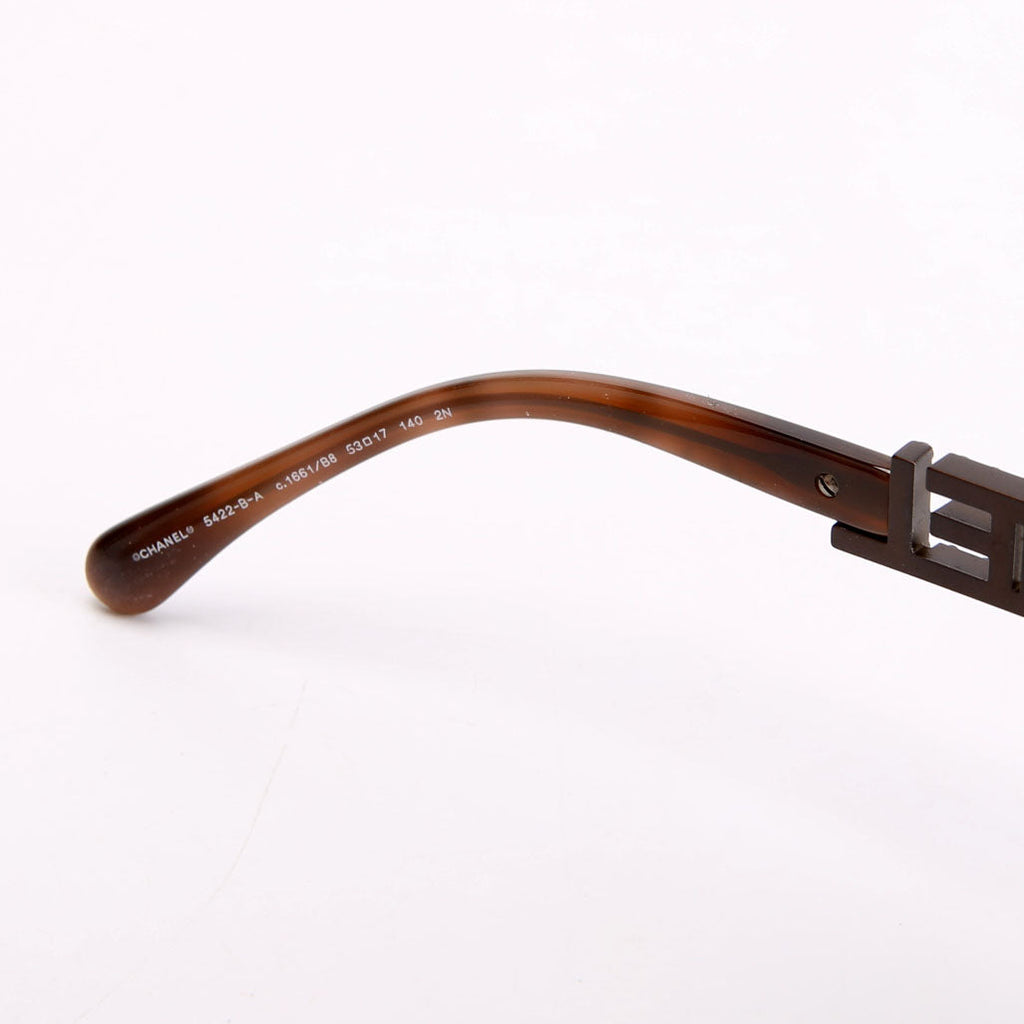 5422-B-A Square Brown Sunglasess
