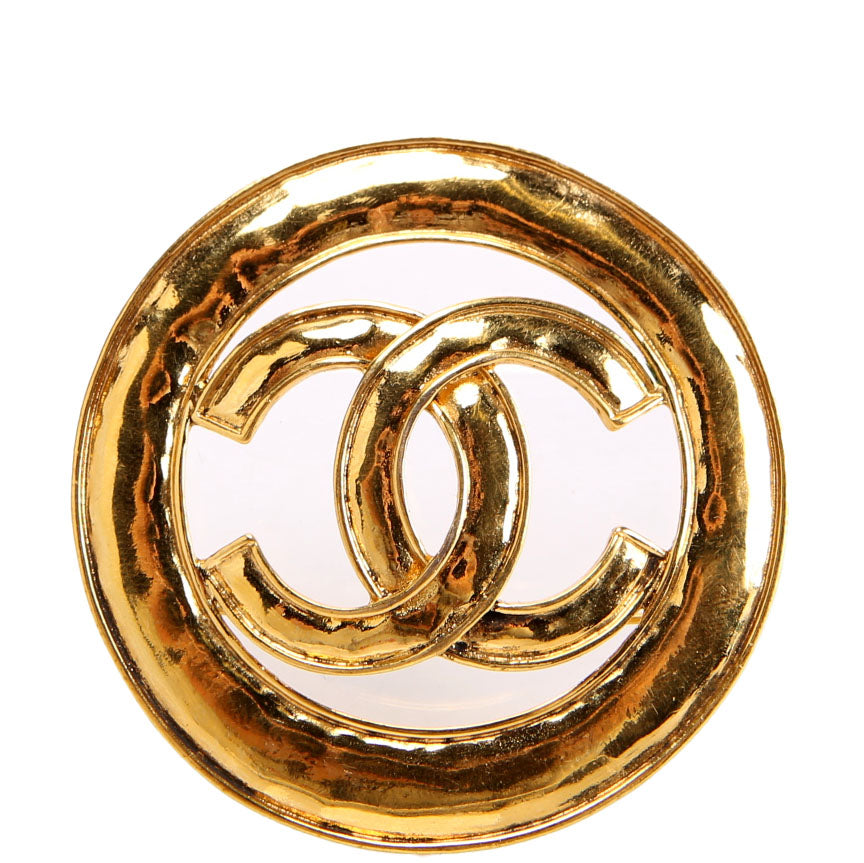 Large Round Gold CC Logo Vintage