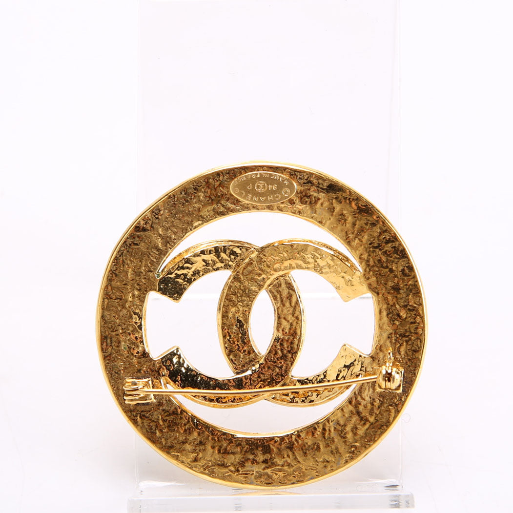 Large Round Gold CC Logo Vintage