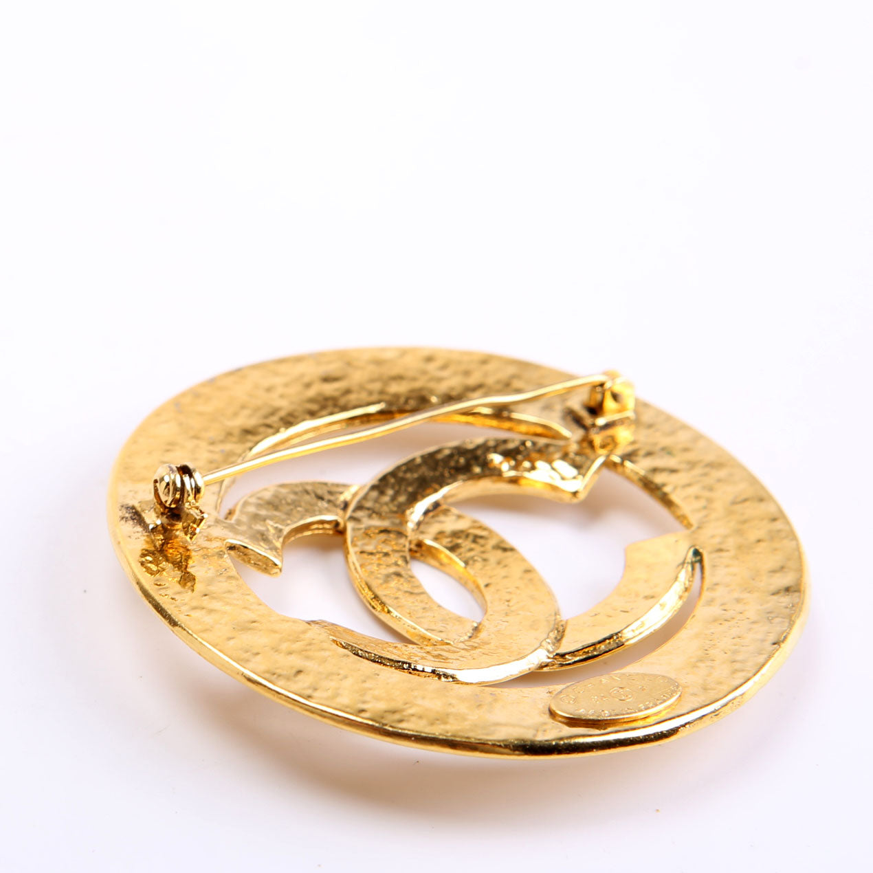 Large Round Gold CC Logo Vintage