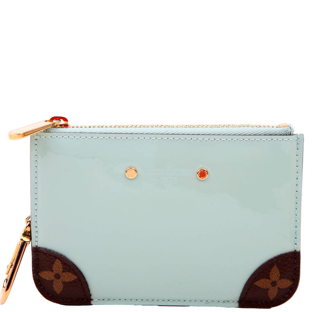 Pochette Cles Vernis/Monogram Teal