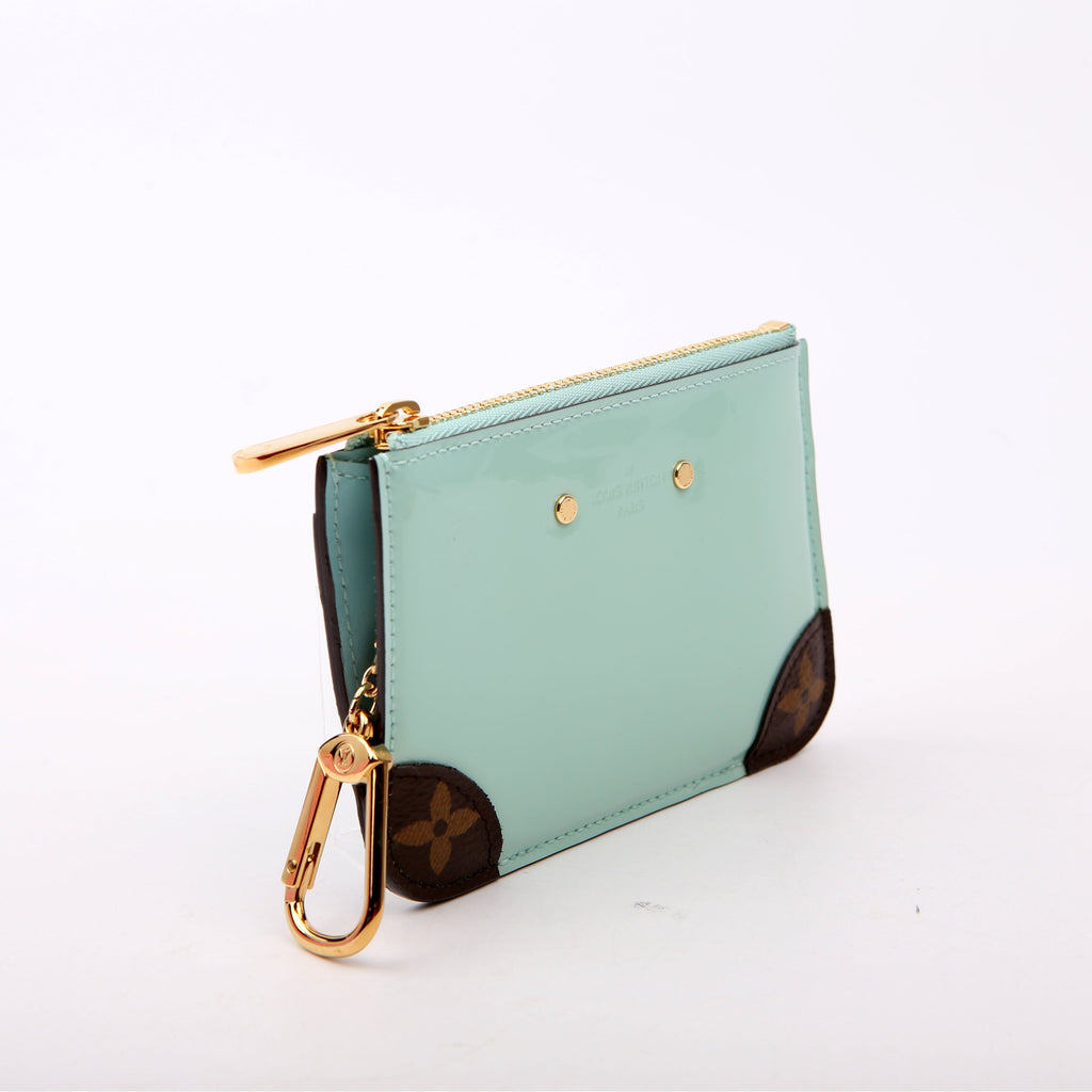 Pochette Cles Vernis/Monogram Teal