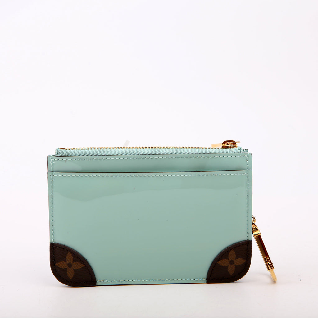 Pochette Cles Vernis/Monogram Teal