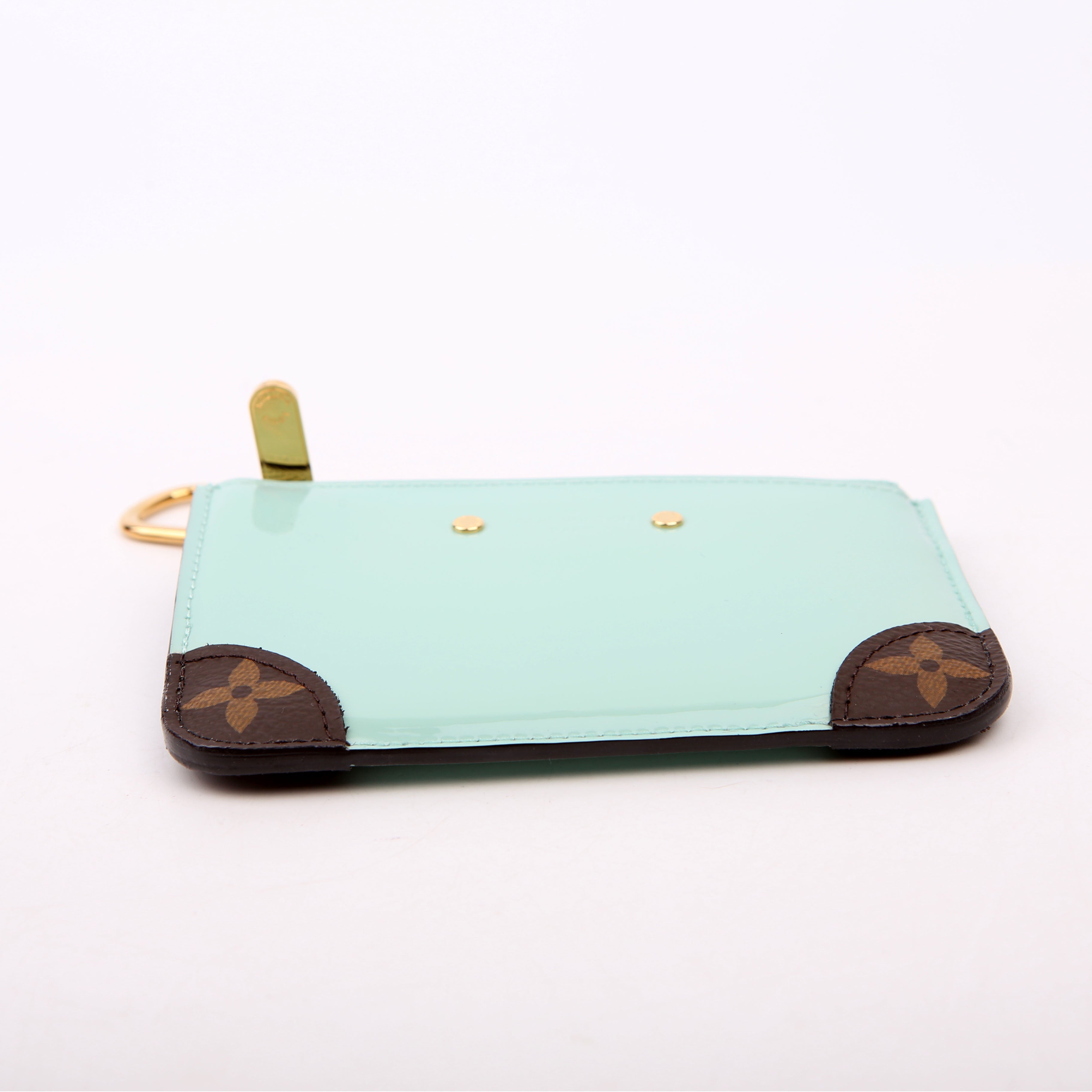 Pochette Cles Vernis/Monogram Teal