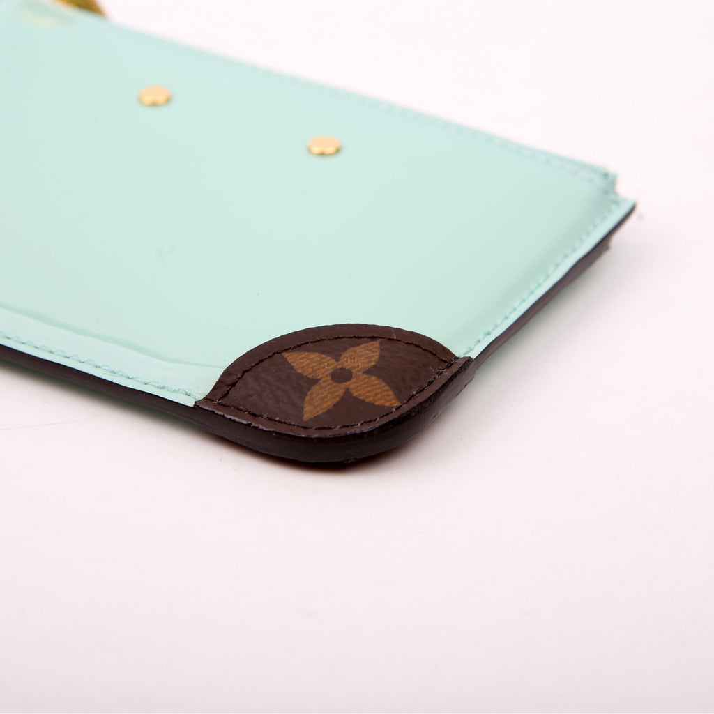 Pochette Cles Vernis/Monogram Teal