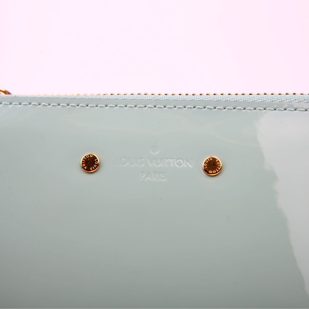 Pochette Cles Vernis/Monogram Teal