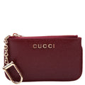 790102 Script Key Case Burgundy