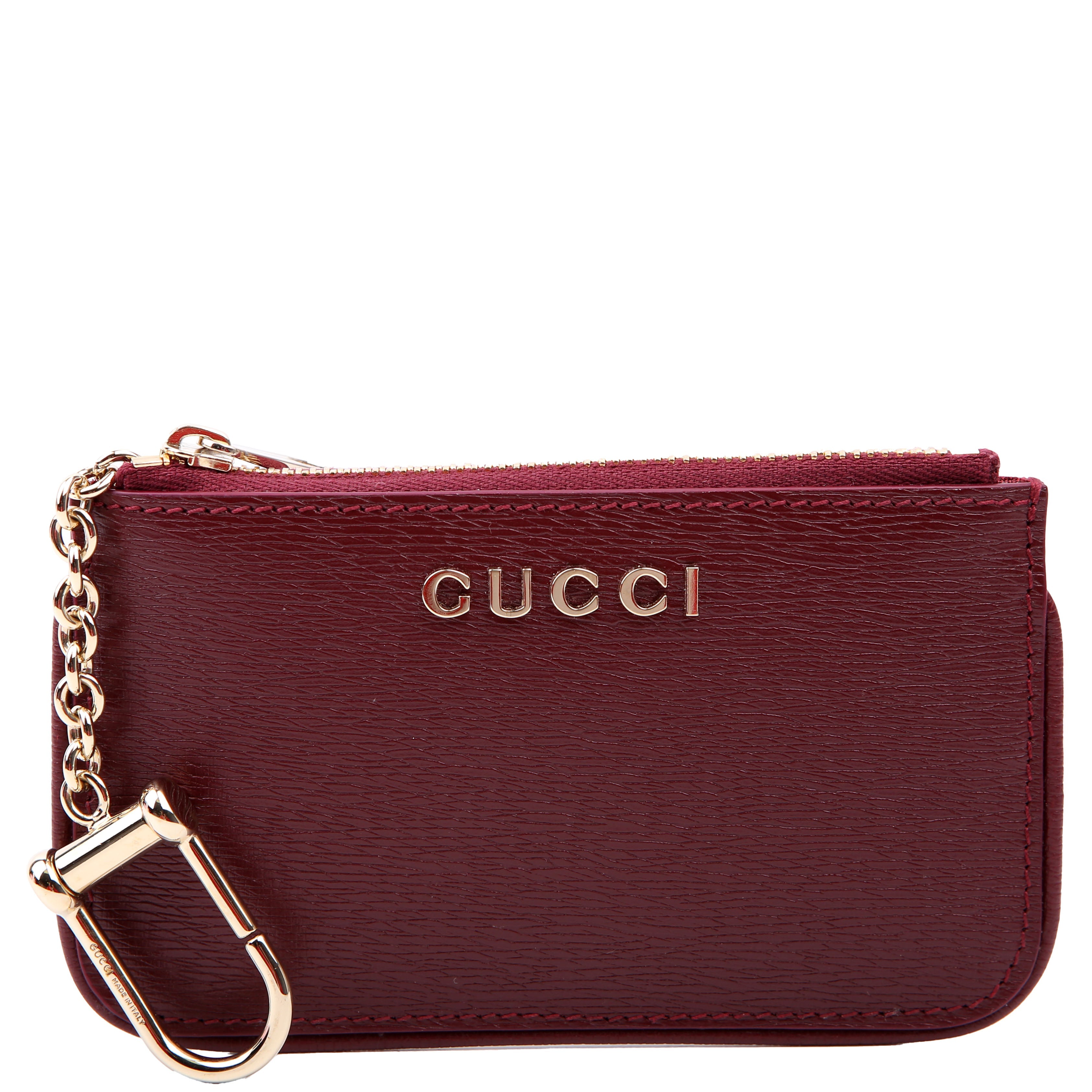 790102 Script Key Case Burgundy