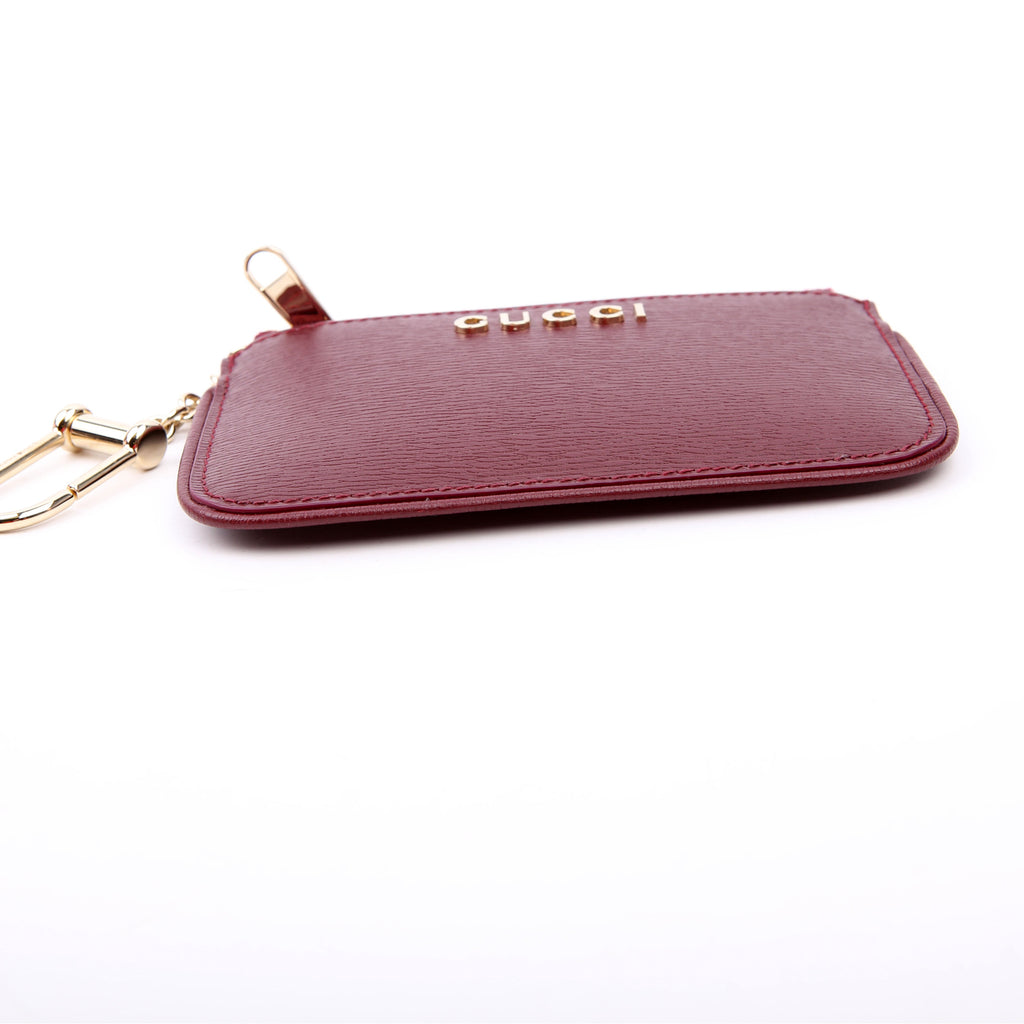 790102 Script Key Case Burgundy