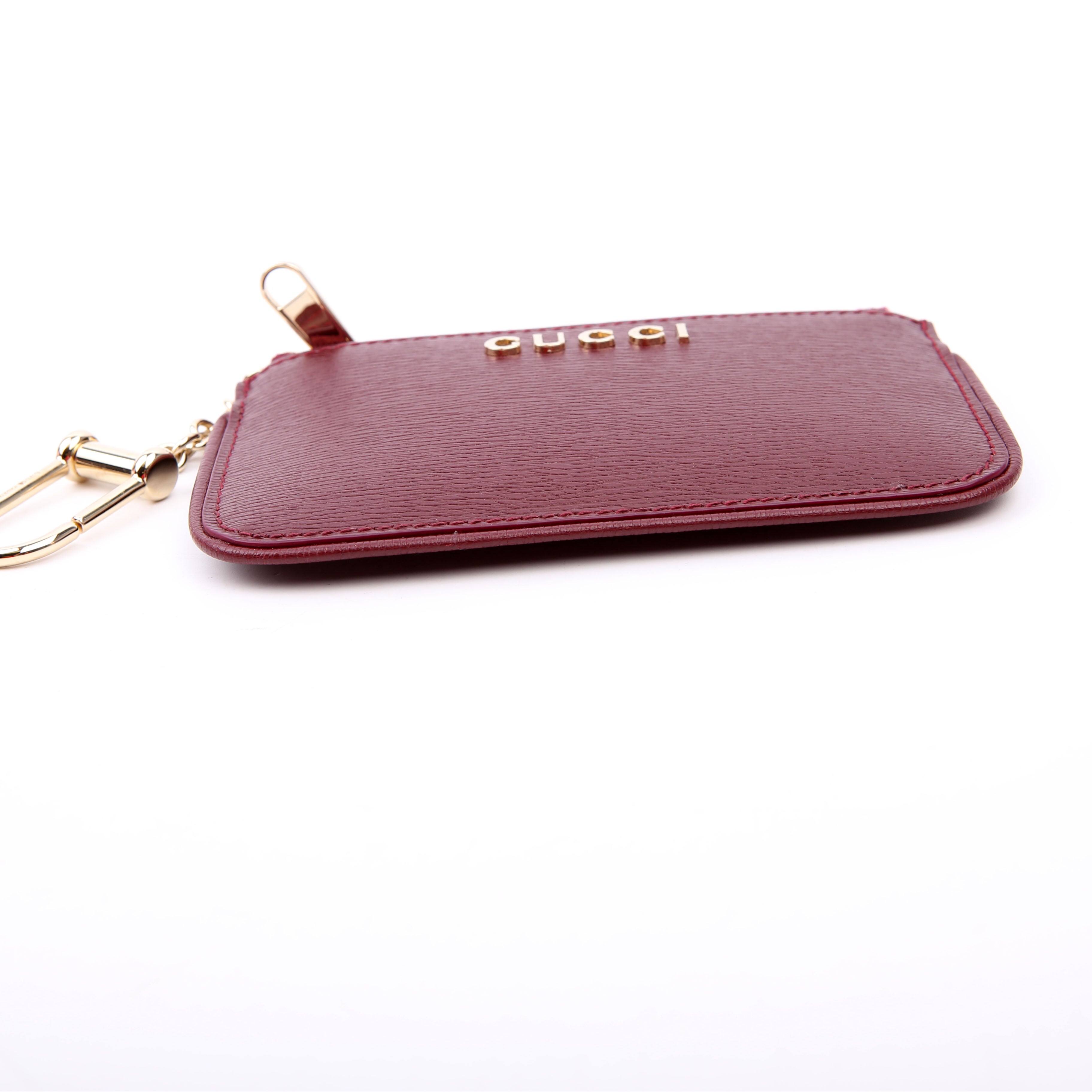 790102 Script Key Case Burgundy